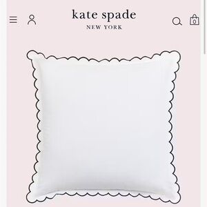 Kate Spade Scalloped Edge Euro Shams, Set of 2, New Without Tags